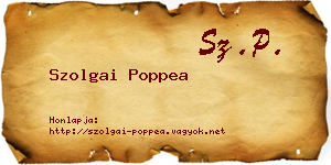 Szolgai Poppea névjegykártya